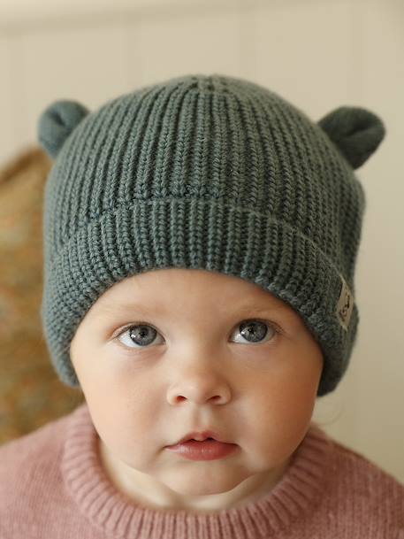 Babyset muts, snood en wanten baby groen - vertbaudet enfant 