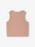 Mouwloos baby vest in imitatiebont roze (poederkleur)+vanille - vertbaudet enfant 