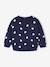 Personaliseerbare sweater + legging + haarband babymeisje antraciet+beige (poederkleur)+marineblauw - vertbaudet enfant 