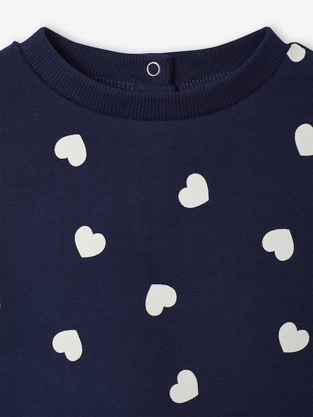 Personaliseerbare sweater + legging + haarband babymeisje antraciet+beige (poederkleur)+marineblauw - vertbaudet enfant 