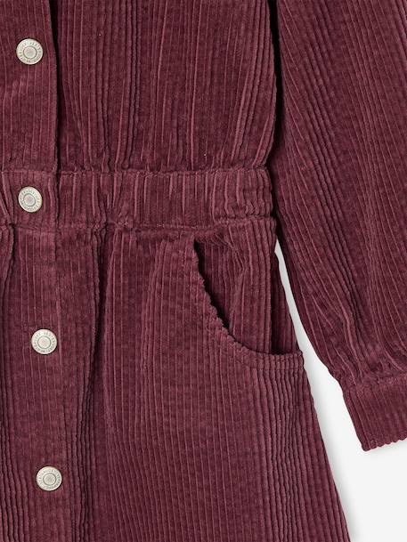 Jurk in fluweel / velours voor meisjes zachtpaars - vertbaudet enfant 