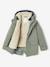 3-in-1-parka voor baby met afneembaar vest kaki+korstmos+Marinegrijs+pecannoot - vertbaudet enfant 