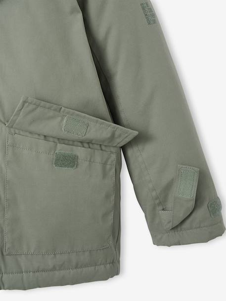 3-in-1-parka voor baby met afneembaar vest kaki+korstmos+Marinegrijs+pecannoot - vertbaudet enfant 