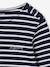 Gestreept meisjesshirt lange mouwen marineblauw+olijf - vertbaudet enfant 