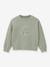 Cool Team Meisje sweater Liberty stof biologisch katoen CYRILLUS blauwgroen+marineblauw - vertbaudet enfant 