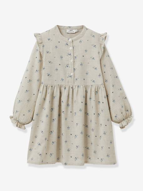 Jurk met Margotine-print voor meisjes CYRILLUS rozen - vertbaudet enfant 