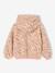 Meisjessweater met capuchon van sherpa ecru+roze (poederkleur) - vertbaudet enfant 