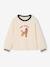 T-shirt met hondenmotief, glitterdetails, lange mouwen voor meisjes vanille - vertbaudet enfant 