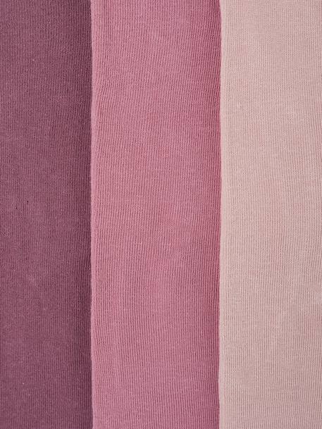 Set van 3  Oeko-Tex®-meisjesleggings kaneel+marineblauw+oudroze+pruim+roze (poederkleur)+Set gechineerd grijs+set inkt+zachtpaars - vertbaudet enfant 