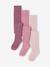 Set van 3  Oeko-Tex®-meisjesleggings kaneel+marineblauw+oudroze+pruim+roze (poederkleur)+Set gechineerd grijs+set inkt+zachtpaars - vertbaudet enfant 