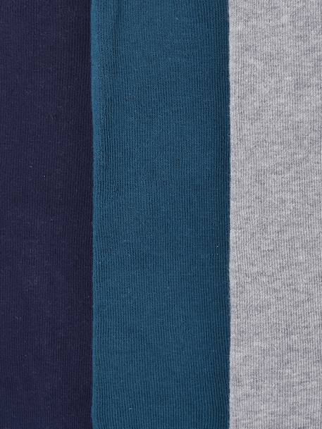 Set van 3  Oeko-Tex®-meisjesleggings kaneel+marineblauw+oudroze+pruim+roze (poederkleur)+Set gechineerd grijs+set inkt+zachtpaars - vertbaudet enfant 