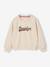 Sweater met 'Brooklyn' inscriptie en zebraprint voor meisjes ecru - vertbaudet enfant 