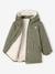 Romantische parka met capuchon voor meisjes groen+marineblauw - vertbaudet enfant 