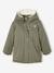 Romantische parka met capuchon voor meisjes groen+marineblauw - vertbaudet enfant 