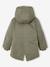 Romantische parka met capuchon voor meisjes groen+marineblauw - vertbaudet enfant 