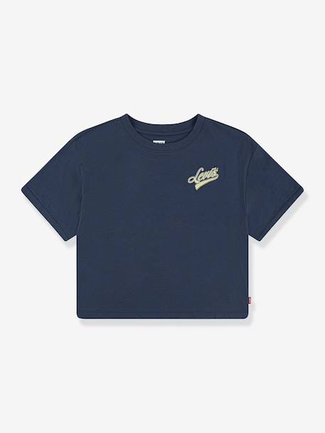 T-shirt meisjes Boxy meet and greek LEVI'S® korte mouwen marineblauw - vertbaudet enfant 