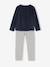 Set van 2 pyjama's fluweel / velours met hartjes voor meisjes ecru - vertbaudet enfant 