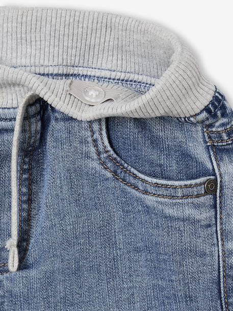 Onverwoestbare rechte relaxjeans jongens, eenvoudig aan te trekken denimgrijs+double stone+ongewassen denim+stone - vertbaudet enfant 
