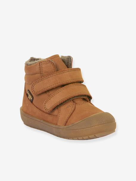 Boots kinderen OLLIE WOOL TEX FRODDO karamel+nachtblauw+petrolblauw - vertbaudet enfant 