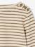 Gestreept meisjesshirt lange mouwen marineblauw+olijf - vertbaudet enfant 