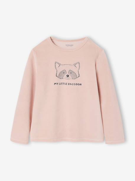 Set van 2 pyjama fluweel / velours dieren Meisje gemêleerd grijs - vertbaudet enfant 