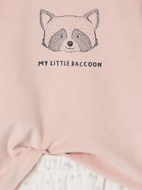Set van 2 pyjama fluweel / velours dieren Meisje gemêleerd grijs - vertbaudet enfant 