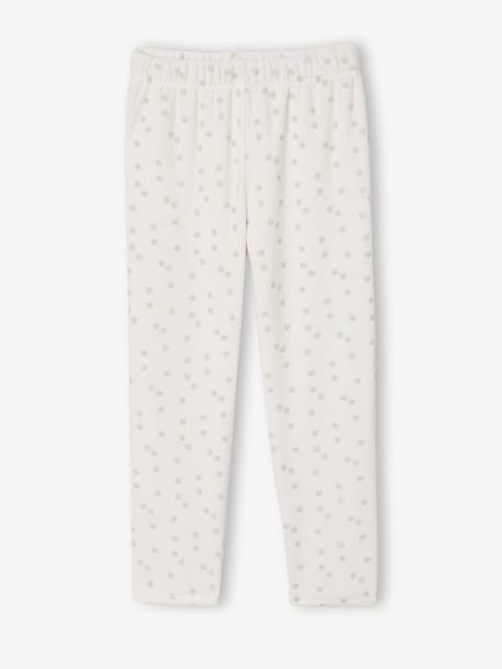 Set van 2 pyjama fluweel / velours dieren Meisje gemêleerd grijs - vertbaudet enfant 