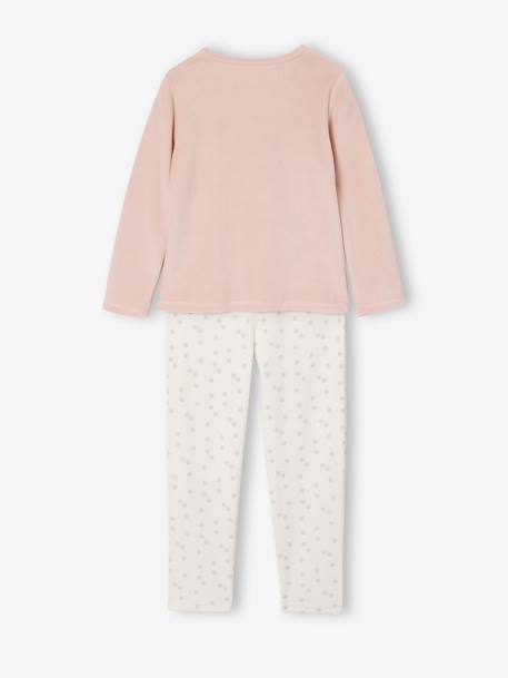 Set van 2 pyjama fluweel / velours dieren Meisje gemêleerd grijs - vertbaudet enfant 