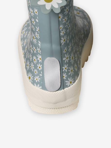 Rubberen regenlaarzen met print voor kinderen, kleutercollectie blauw, bedrukt+ecru+veel roze - vertbaudet enfant 