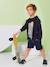 Jongensbermuda van molton chambrayblauw+Donkerblauw+pecannoot - vertbaudet enfant 