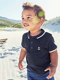 Baby-T-shirt, souspull-T-shirt-Personaliseerbare polo babyjongen met borduurwerk op de borst