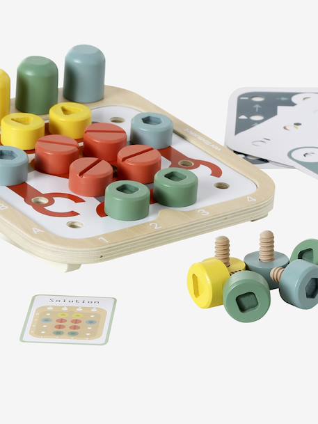 Evolutieve schroefplank van FSC®-hout rood - vertbaudet enfant 