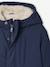 Ripstop parka met imitatiebontvoering voor jongens brons+marineblauw - vertbaudet enfant 