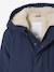 Ripstop parka met imitatiebontvoering voor jongens brons+marineblauw - vertbaudet enfant 