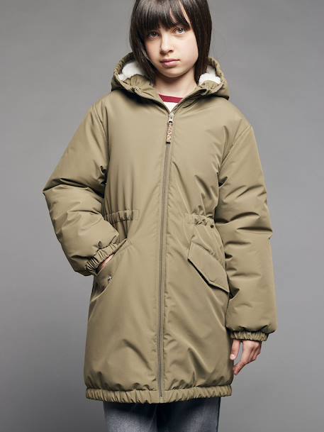Parka met capuchon voor meisjes JONEN kaki - vertbaudet enfant 
