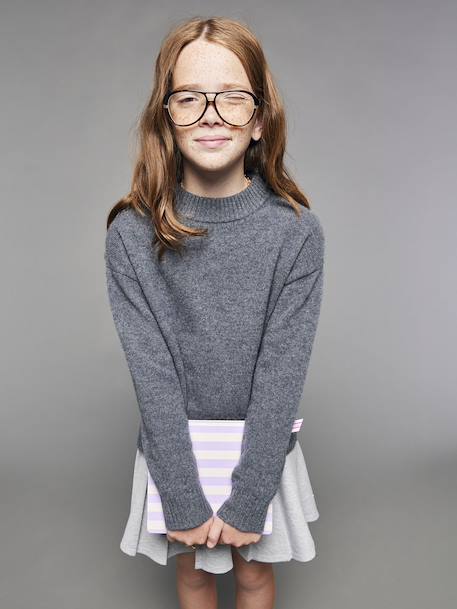 Trui met kasjmiermix voor meisjes JONEN grijs - vertbaudet enfant 