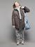 Parka met luipaardprint voor meisjes met sherpavoering JONEN marineblauw - vertbaudet enfant 