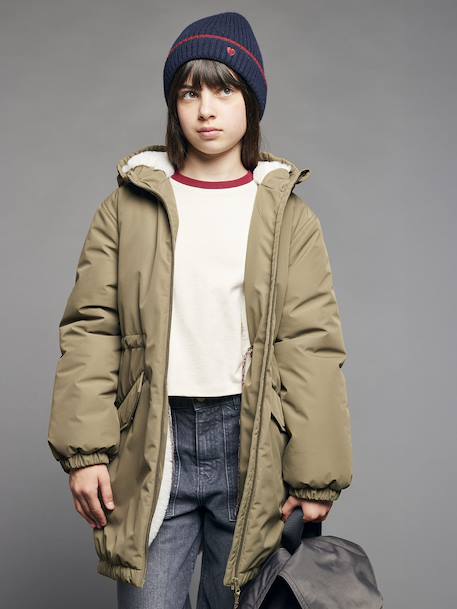 Parka met capuchon voor meisjes JONEN kaki - vertbaudet enfant 