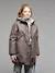 Parka met luipaardprint voor meisjes met sherpavoering JONEN marineblauw - vertbaudet enfant 