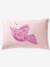 Bedovertrek + omkeerbare kussensloop voor kinderen BIRDY, met gerecycled katoen roze (poederkleur) - vertbaudet enfant 