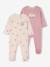 Set van 2 babyslaappakje fluweel / velours Marie lila (poederkleur) - vertbaudet enfant 