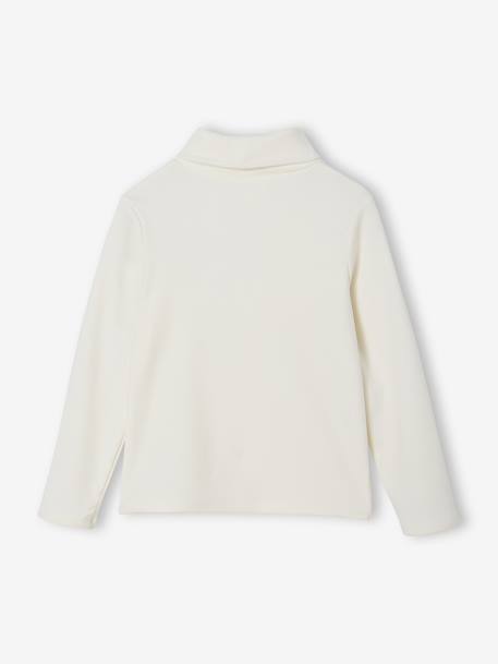 Souspull van fleece voor meisjes ecru - vertbaudet enfant 