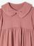 Jurk met fantasie kraag van gebreide tricot voor meisjes marineblauw+rouge - vertbaudet enfant 