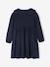 Jurk met fantasie kraag van gebreide tricot voor meisjes marineblauw+rouge - vertbaudet enfant 