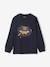 T-shirt met lange mouwen met print voor jongens marineblauw - vertbaudet enfant 