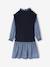 2-in-1 jurk voor meisjes marineblauw - vertbaudet enfant 