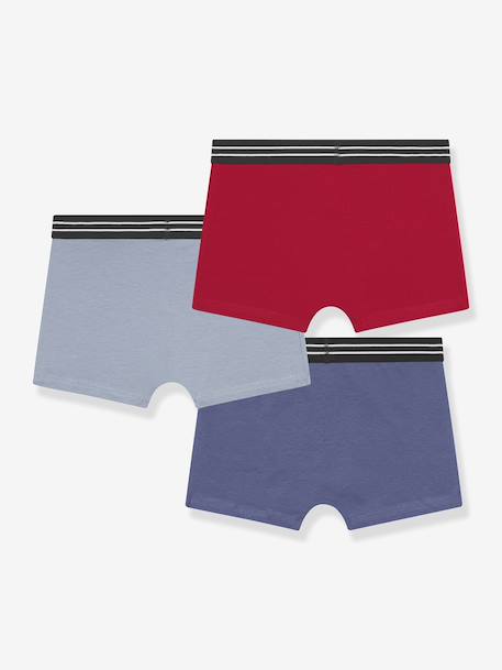 Set van 3 boxershorts voor jongens Ecodim blauw+rood - vertbaudet enfant 