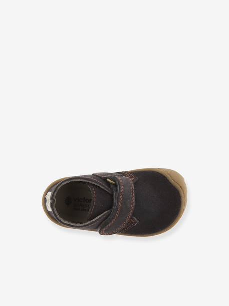 Bosco Barefoot hoge schonen met klittenband VICTORIA antraciet - vertbaudet enfant 