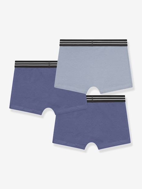 Set van 3 boxershorts voor jongens Ecodim blauw+rood - vertbaudet enfant 