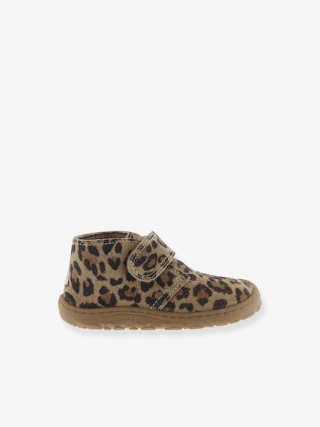Bosco Barefoot leren hoge schonen met klittenband VICTORIA bruin - vertbaudet enfant 